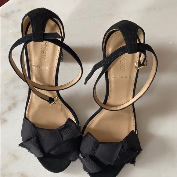 JCREW suede and grosgrain ribbon glitter sandal - Picture 2 of 5